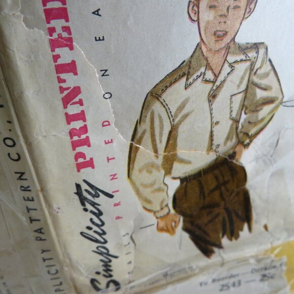 Simplicity 2543 sewing pattern Boys size 10 Shirt (complete) - Picture 7 of 11